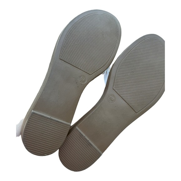 Maui Island Slide on White Brown Sandals Size 9 Women's Casual Flat - Picture 5 of 7